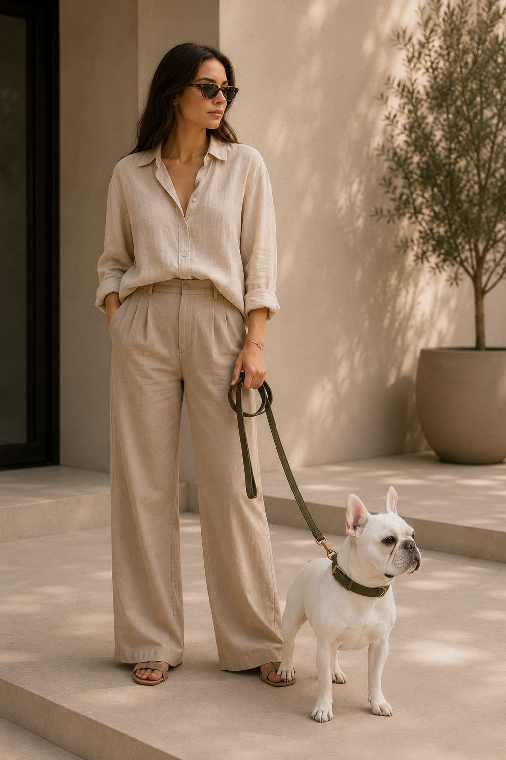 PETRAE Signature Leash — Olive Green